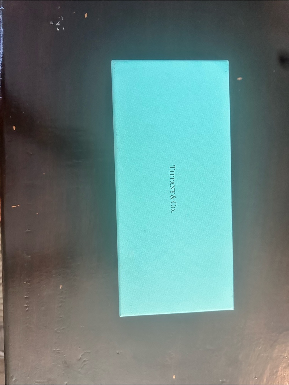 Tiffany box on table